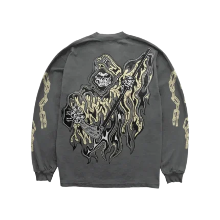 Chain Reaper Long Sleeve T-Shirt – Charcoal