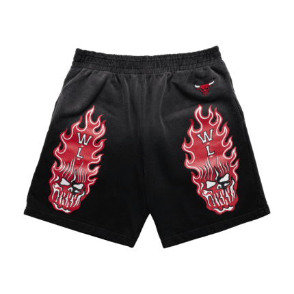 Warren Lotas Chicago Bulls Flaming Skull Shorts