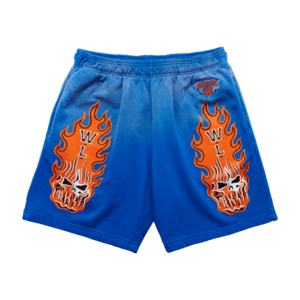 Warren Lotas New York Knicks Flaming Skull Shorts