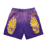 Warren Lotas Los Angeles Lakers Flaming Skull Shorts